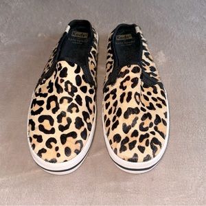 Keds X Kate Spade Double Decker Leopard Printed Sneaker Slides Size 8